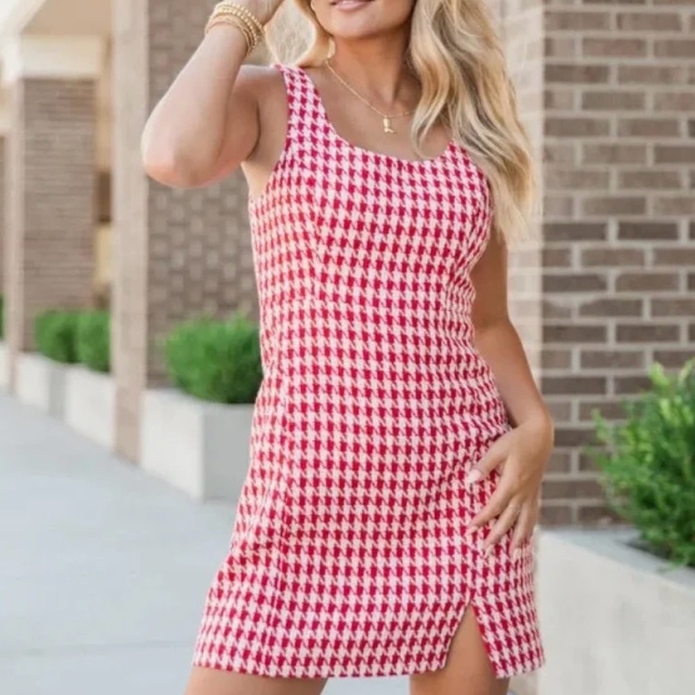 Pink Lily Red and White Mini Dress